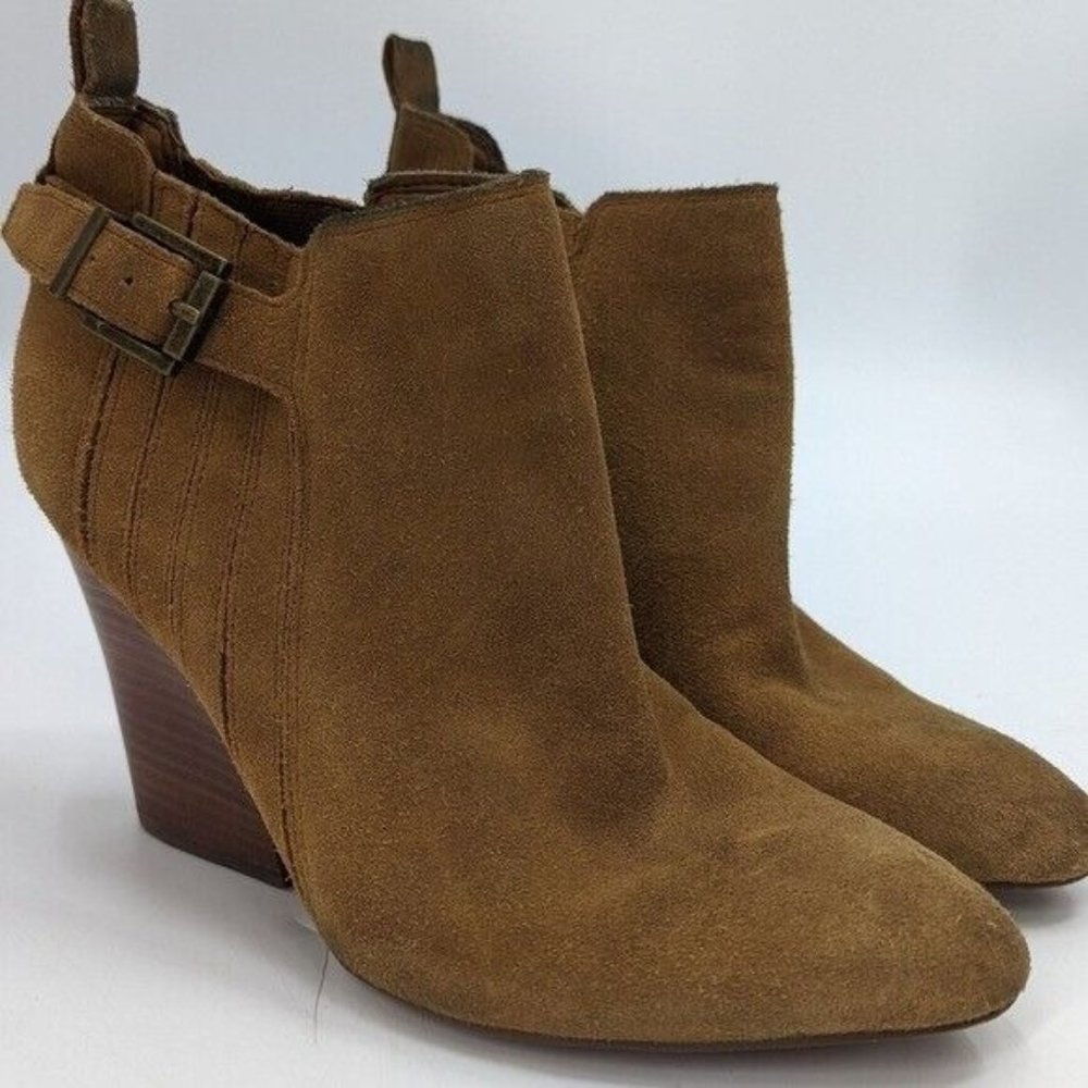 GUESS Suede Heeled Ankle Booties